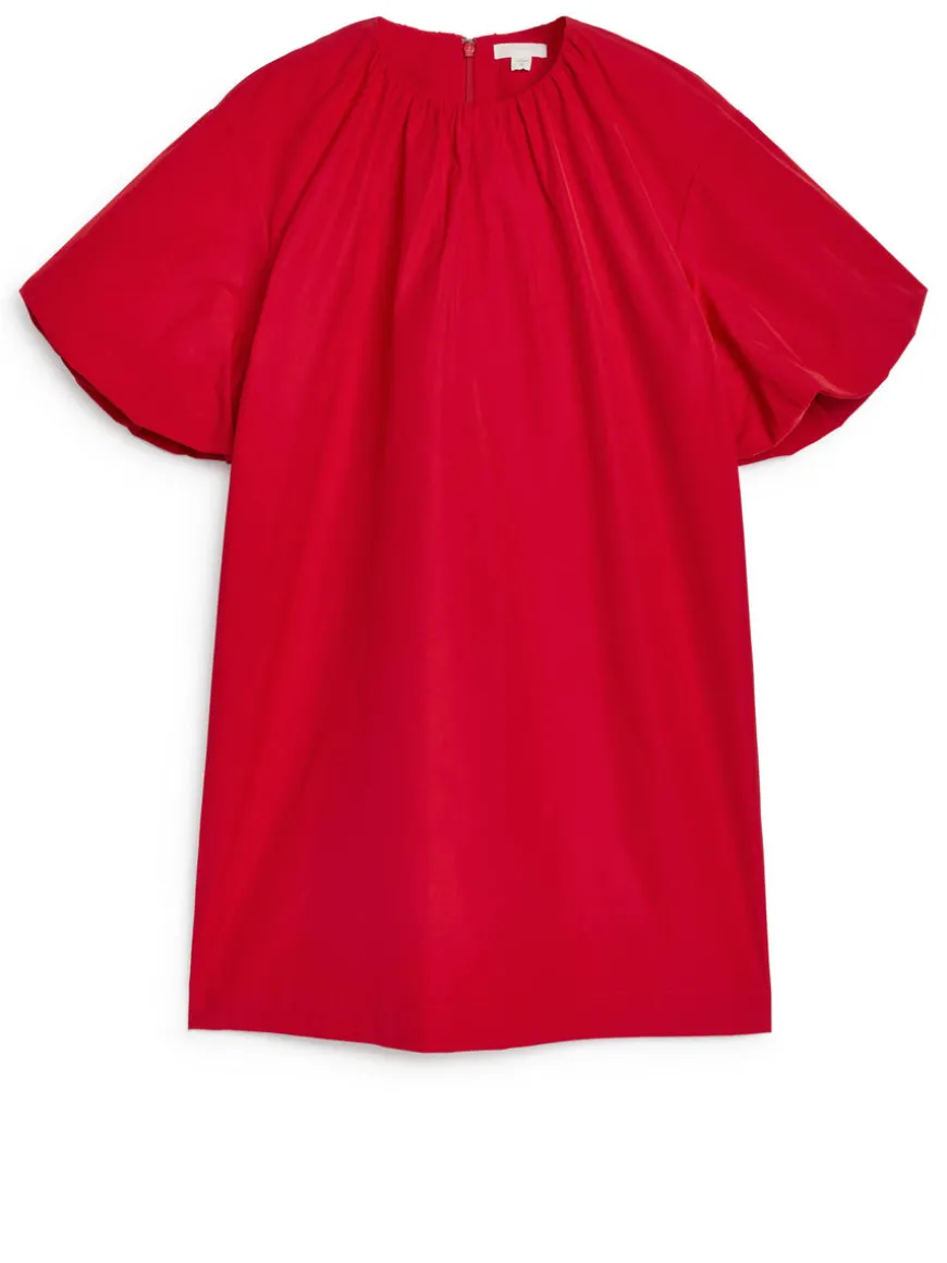 Balloon-Sleeve Dress