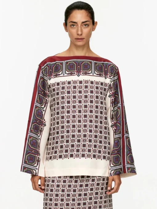 Boat-Neck Blouse