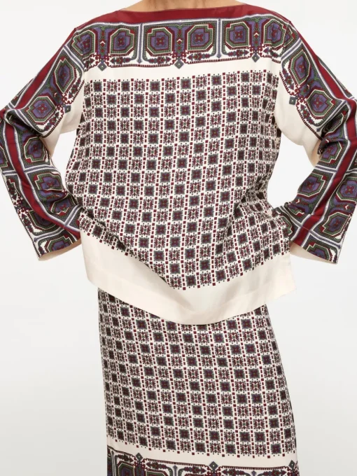 Boat-Neck Blouse