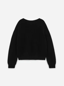 Bow-Detail Wool-Cotton Jumper