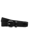 Braided Leather Trimmed Belt