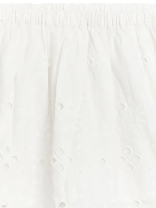 Broderie Anglaise Midi Skirt