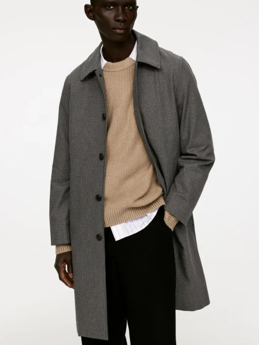 Checkered Car Coat