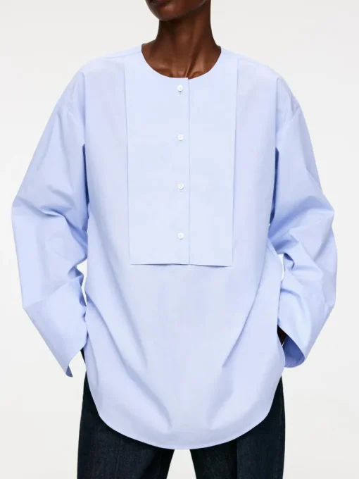 Cotton Bib Blouse