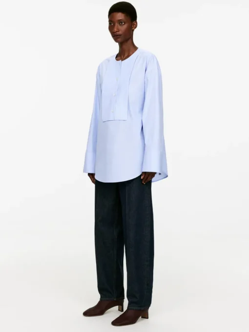 Cotton Bib Blouse