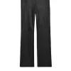 Cropped Stretch Leather Trousers