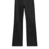 Flared Leather Trousers