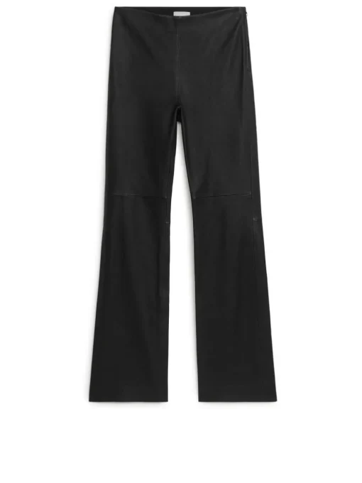 Flared Leather Trousers