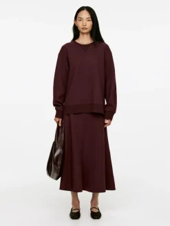 Flared Wool-Blend Skirt