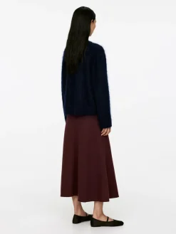 Flared Wool-Blend Skirt