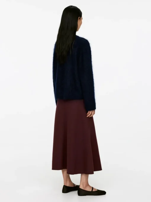 Flared Wool-Blend Skirt