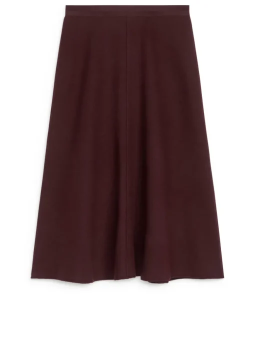 Flared Wool-Blend Skirt