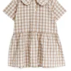 Frill-Collar Seersucker Dress