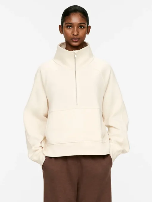 Half-Zip Cotton Sweatshirt