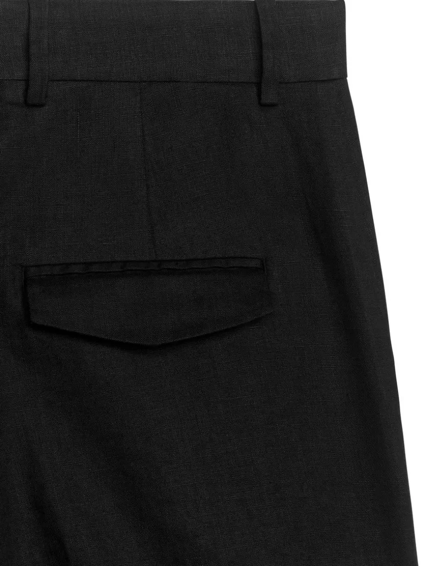 High Waist Linen Shorts