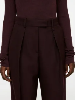 High-Waist Pleated Trousers