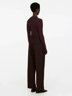 High-Waist Pleated Trousers
