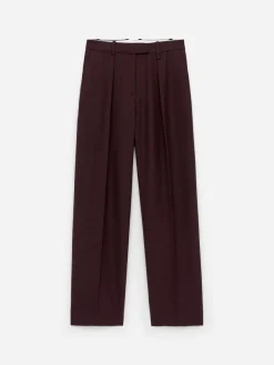 High-Waist Pleated Trousers
