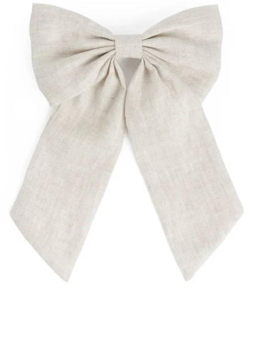 Linen Bow Hair Clip