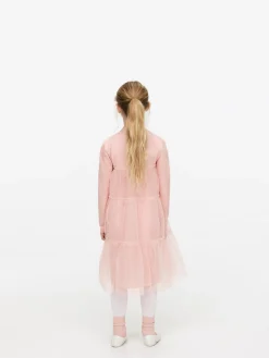 Long-Sleeve Tulle Dress