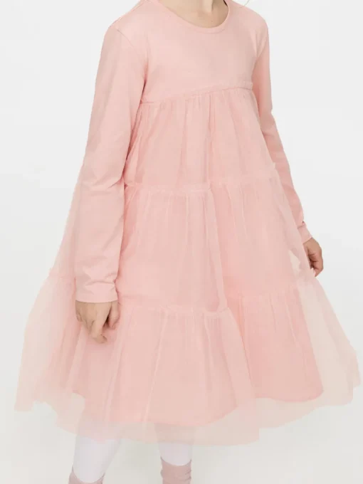 Long-Sleeve Tulle Dress