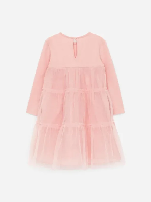 Long-Sleeve Tulle Dress