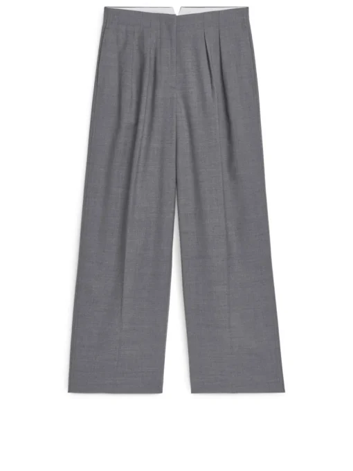 Low-Waist Flannel Trousers
