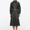 Panel Leather Skirt