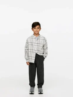 Pinstripe Cotton Sweatpants