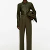 Pleated Twill Trousers