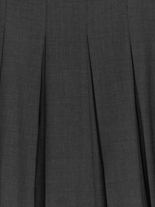 Pleated Wool Blend Skirt