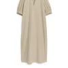 Puff-Sleeve Maxi Dress