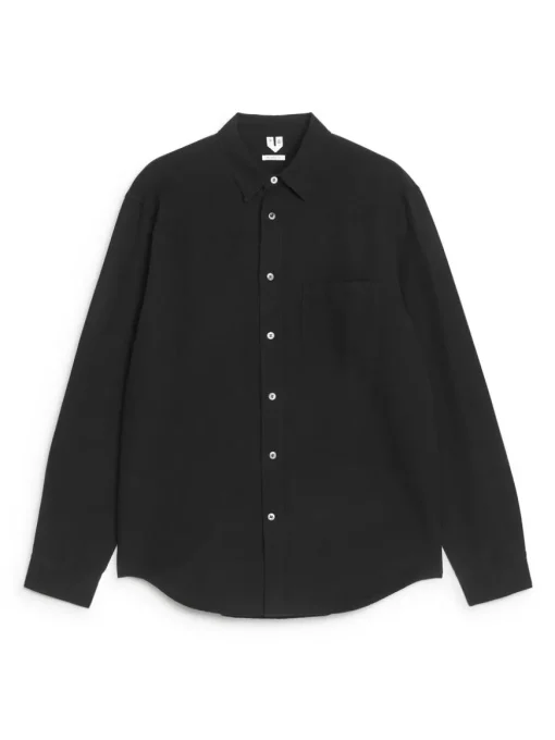 Relaxed Linen-Cotton Shirt