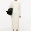 Rib-Knit Wool Skirt