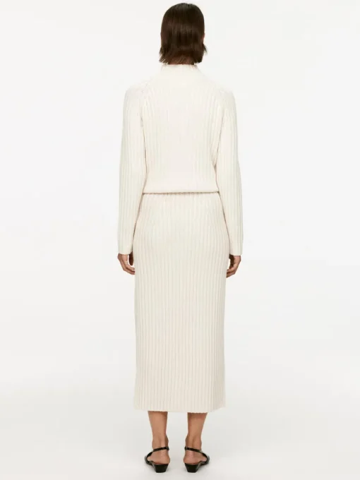 Rib-Knit Wool Skirt