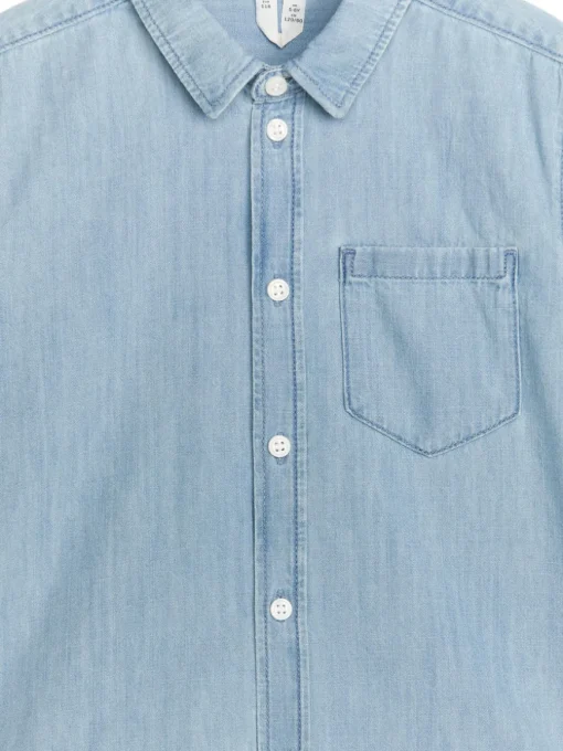 Short-Sleeve Denim Shirt