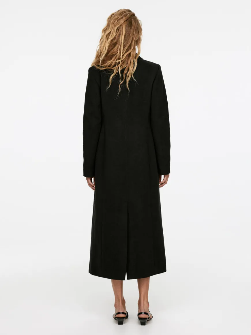 Slim Wool-Cotton Blend Coat