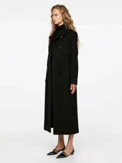 Slim Wool-Cotton Blend Coat