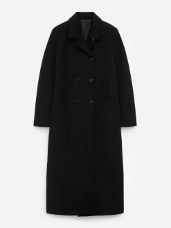 Slim Wool-Cotton Blend Coat