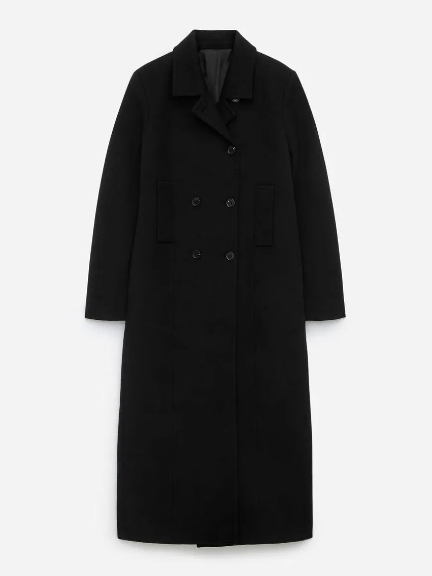 Slim Wool-Cotton Blend Coat