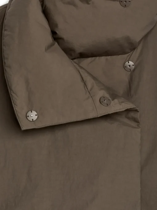 Upcycled Down High-Collar Jacket