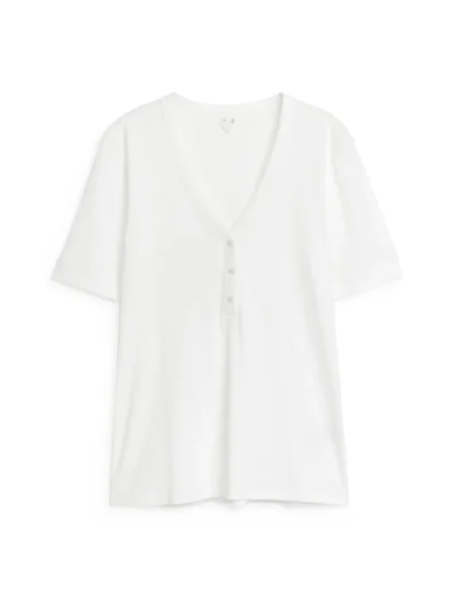 V-Neck Rib Top