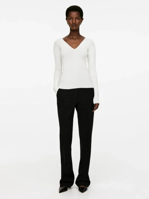 V-Neck Rib Top
