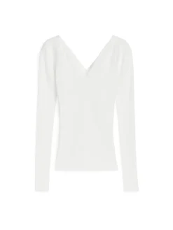 V-Neck Rib Top
