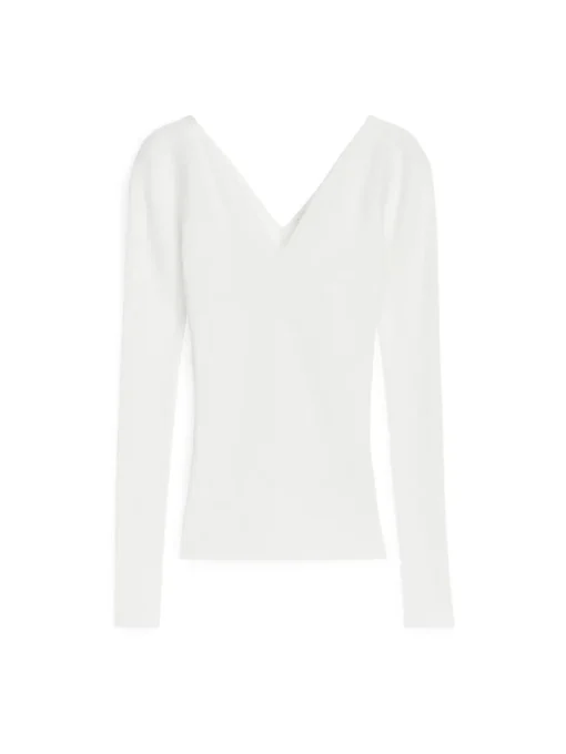 V-Neck Rib Top