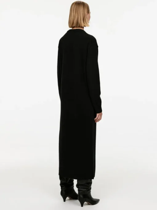 V-Neck Wool Dress