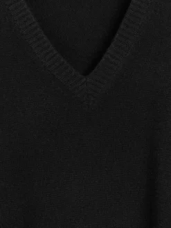 V-Neck Wool Dress