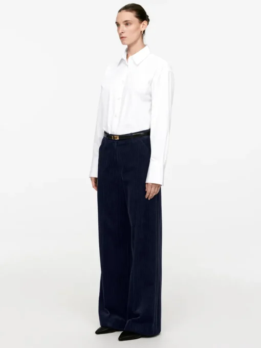Wide-Leg Corduroy Trousers