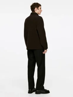 Wool Blend Pile Half-Zip