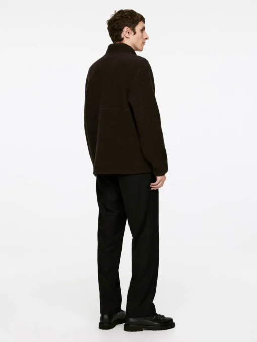 Wool Blend Pile Half-Zip